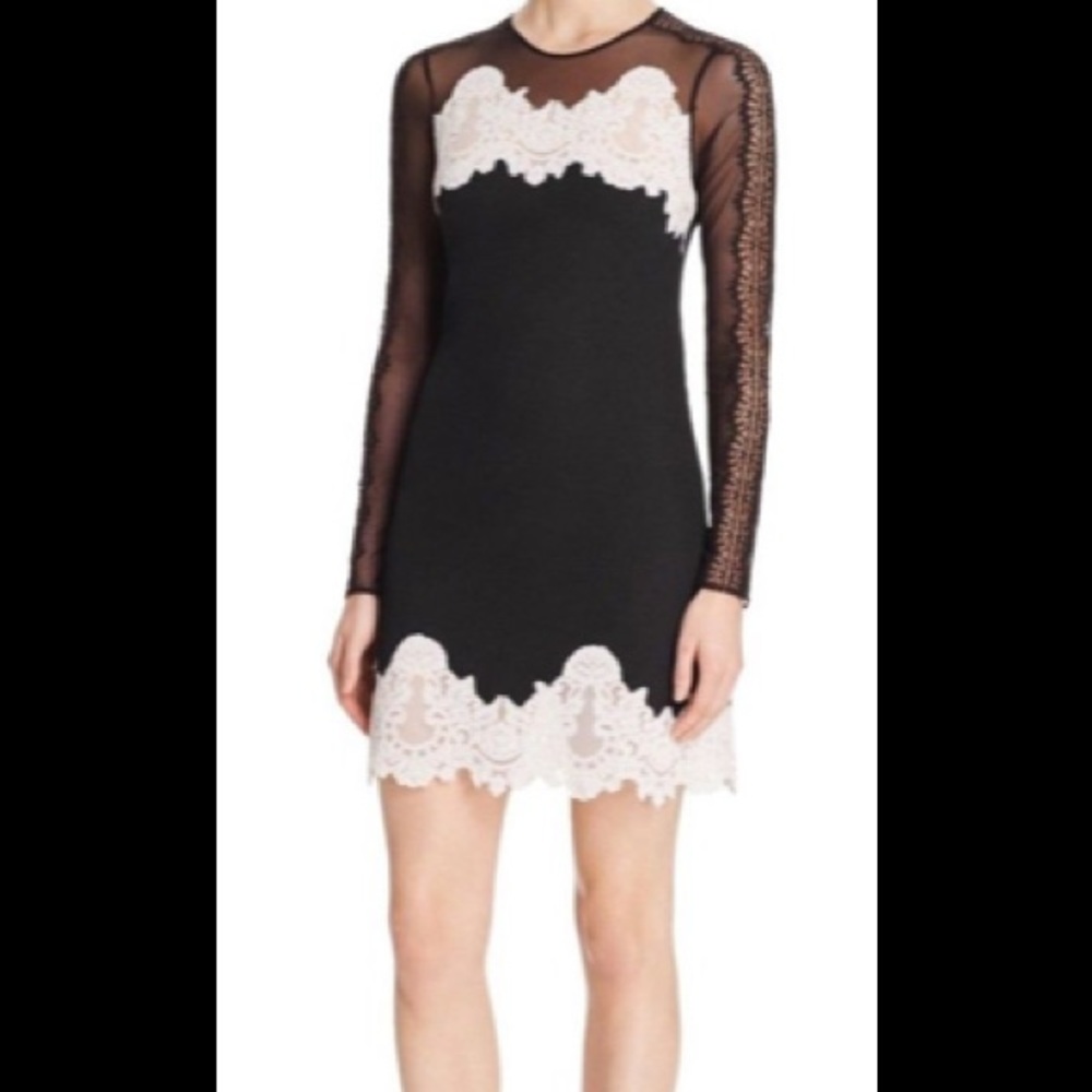 ❌SOLD❌ Sandro black and white lace dress